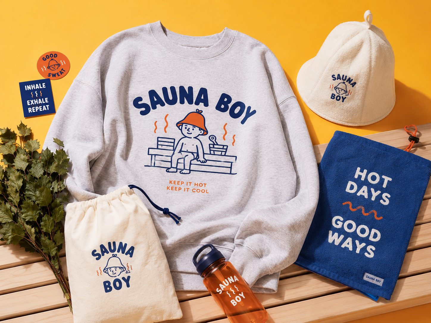 SAUNA BOYのサウナハットやサウナアパレル